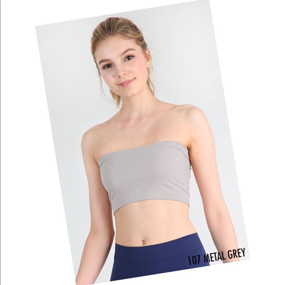 Nikibiki Bandeau Top- Metal Grey